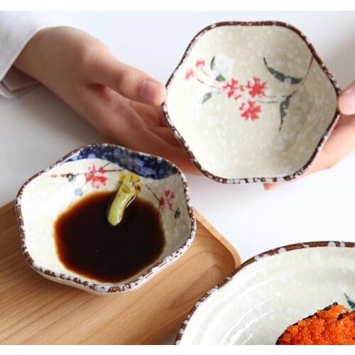 Japanese Wafeng small dish ceramic creative saucer vinegar saucer soy sauce saucer household flavor dish dipping small dish