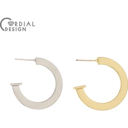 Cordial Design 50Pcs 30*31MM Jewelry Accessories/Earrings Stud/DIY Making/Hand Made/C Shape/Jewelry Finding & Components