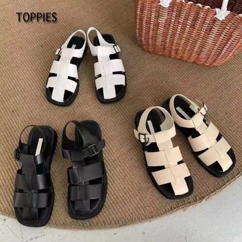 Toppies 2021 Summer Sandals Buckle Strap Hollow Out Beach Sandals Cool Ladies Footwear Female Shoes