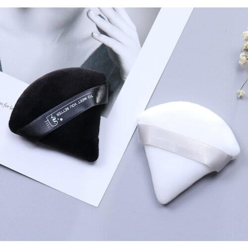 Mini MakeUp Sponge puffs Cosmetic Puff Triangle Velvet Foundation Cream Make Up Tools 1/2pcs