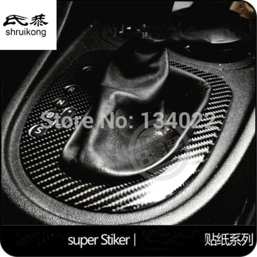 Free shipping carbon fiber car stickers of car gear for seat leon cupra FR FR