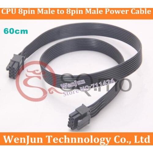 1PCS High Quality 60cm 8Pin Male to 8Pin(4+4) Male CPU Power Adapter Cable 18AWG