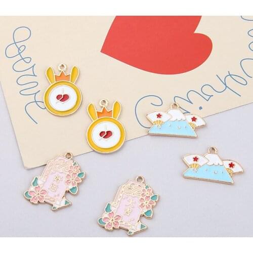 10pcs Chinese Style Earrings Cute Pendant Female Trendy Blessing Words Good Luck Wealth Earrings For Girl Diy Jewelry Material