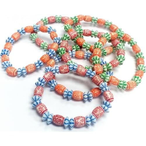 12pc Vintage colorful Retro bracelets Bulk 129 Party Gift Toy Trinket Novelty Bead novelty birthday party favors gift toy prize