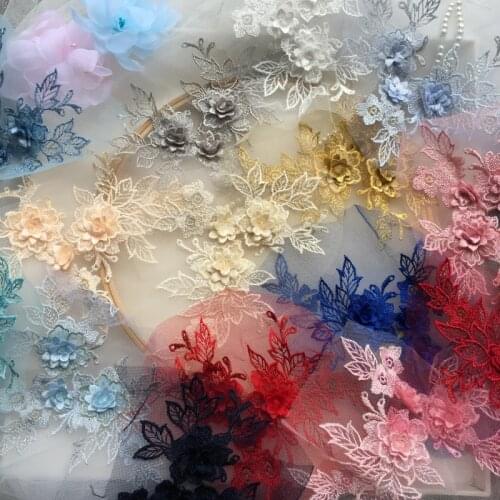 15 color flower fairy three-dimensional flower lace accessories childrens clothing wedding dress dance performance cloth