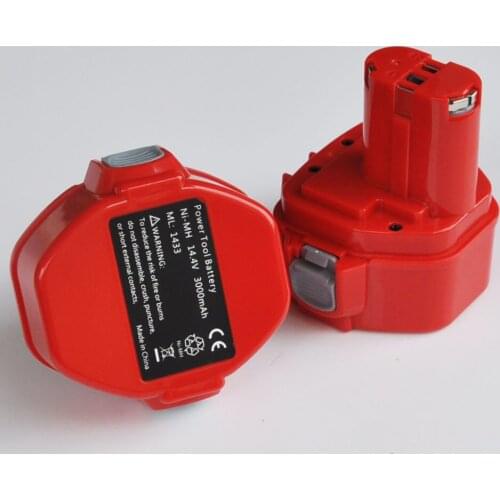 2PCS 3000mah 14.4V Ni-MH rechargeable battery cell pack for makita cordless Electric drill screwdriver 1051D 4033D 6228D 4332D