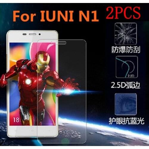 2PCS Original Full Glue Tempered Glass For IUNI N1 Screen Protector Toughened protective film For IUNI N1 Glass