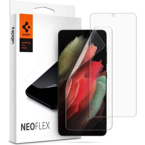 2PC Spigen for Samsung Galaxy S21 Plus Ultra 5G Neo Flex Screen Protector Hydrogel Flim NeoFlex edge-to edge Full Coverage