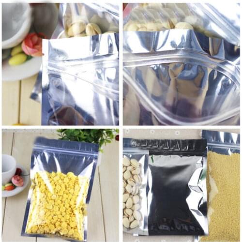 300pcs 17x23cm Foil Flat Ziplock Bags Clear Plastic Bags Pe Zip Lock Bag For Cloth/food/gifts/Jewelry Packaging Display Bag