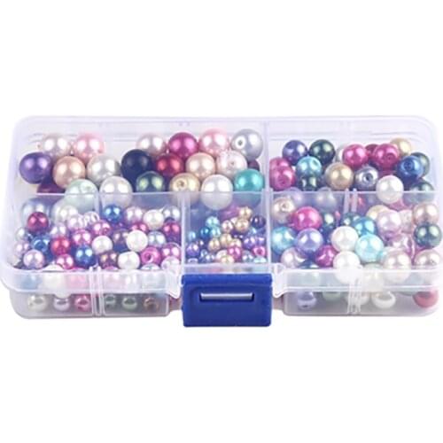 340 Pcs Acrylic Round Beads 4mm 6mm 8mm 10mm Various Size Mixed Colors for Necklace Bracelet Earring Jewelry Making