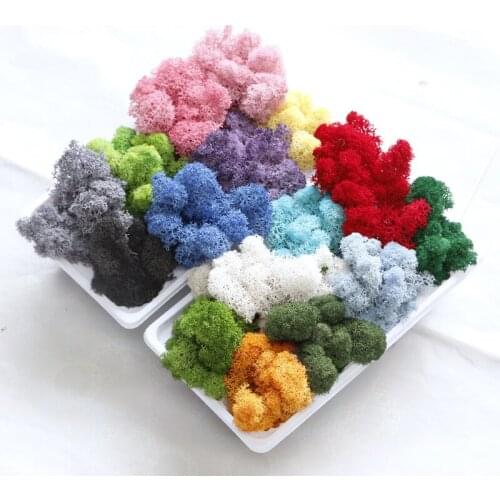 Artificial Green Plant Immortal Fake Flower Moss Grass Living Room Decorative Wall DIY Flower Mini Accessories Simulation Lawn