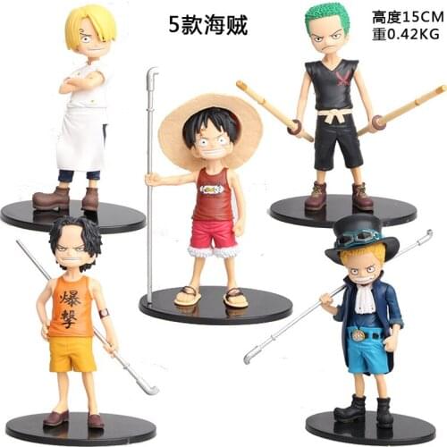 5pcs/set Anime One Piece GK Luffy Snake Man Zoro Nami Sanji Chopper Brook Robin Franky Brook PVC Action Figure Model Toys Gifts