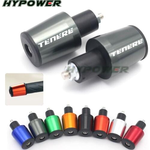 CNC Aluminum Motorcycle Accessories 7/8'' 22MM Handlebar Grips Handle Bar Cap End Plugs For YAMAHA XT660Z Tenere 2008-2015