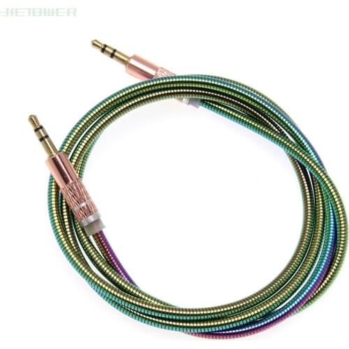 AUX Gradient Color Cable 3.5mm for Car Audio Cable Headphone Extension Code for Phone MP3 Car Headset Speaker 50pcs/lot