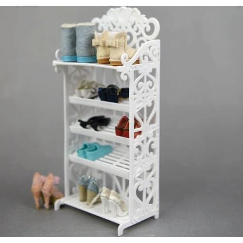 White Shoe rack / Shoes stand / Doll accessories for 1/6 barbie xinyi Fr Blythe Licca doll