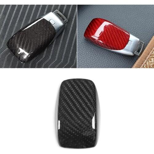 For Mercedes Benz W212 W205 W463 W204 W221 W220 W246 CLS GLC GLS AMG Car Carbon Fiber Car Key Case Back Cover Protective Trim