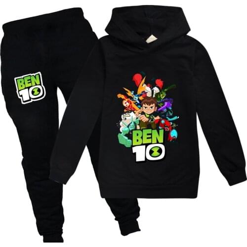 Kids Hoodies Fashion boys Ben10 Baby Girls Sweatshirt Cute Long Sleeves Children 2021 Spring Autumn Boys Sweatshirts pants Suit