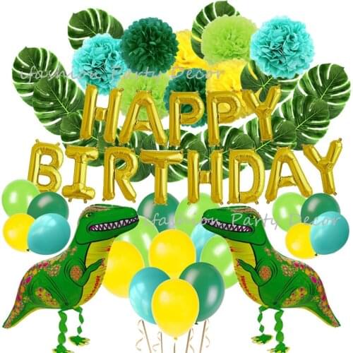 Dinosaur Party Supplie Hawaiian Luau Safari Party Favors Baby Shower Dino Jungle Jurassic Boys Birthday Party Decorations