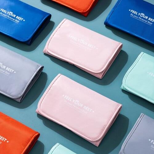 Womens folding cosmetic bag large capacity cosmetic brush storage bag multifunctional travel cosmetic brush protective cover