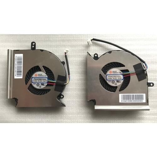 Laptop cpu gpu cooling fan cooler for MSI GP63 GL63 GE63 GE63VR GE73 GE73VR GP73 GL73 PAAD06015SL-N417 N384 DC 5V 0.55A