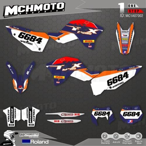 MCHMFG Customized Team Graphics Backgrounds Decals Custom Stickers For 07-10 SXF 08-11EXC Graphics