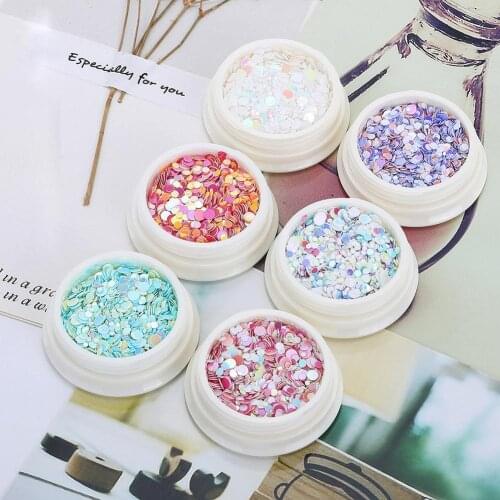 Mini Round Candy Color Ultrathin Spangles Sequins Papers Nail Art Decoration nails accessories накладные ногти 2020
