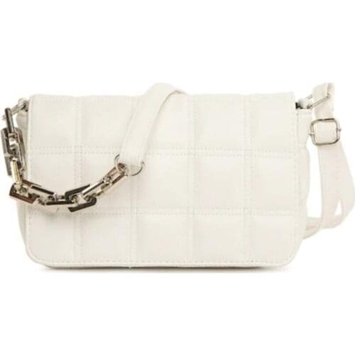 White Square Embroidered Plastic Chain Strap Hand And Shoulder Bag luxury designer handbag designer bag handbags for women