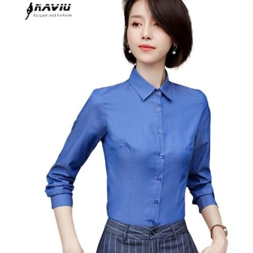 Fashion Twill Long Sleeve Shirt Women New Temperament Formal Cotton Slim Blouses Office Lady Business Interview Tops