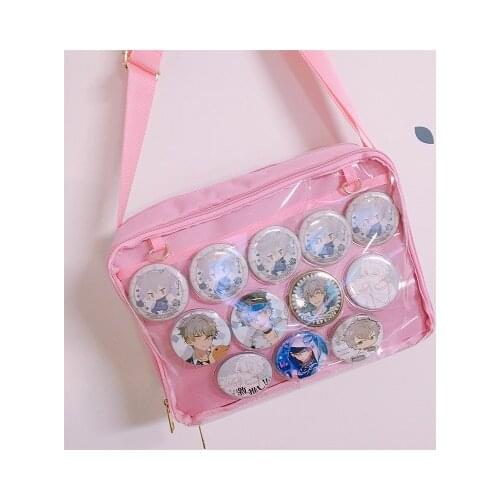 Handbag Ita Bag Women One Shoulder Bags Japanese Transparent One sided Canvas Soft Girls Lovely Little Fresh clear Bag Itabag