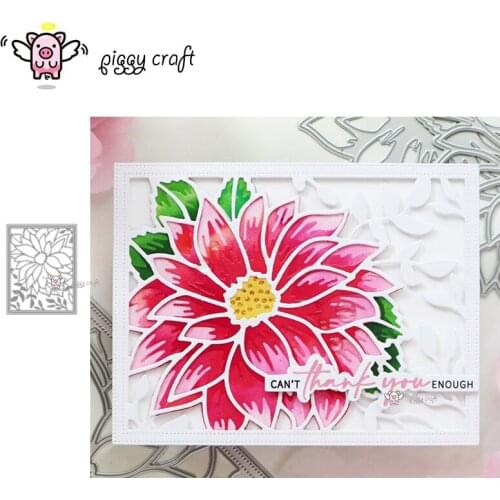 Piggy Craft metal cutting dies cut die mold Flower leaf frame Scrapbook paper craft knife mould blade punch stencils dies