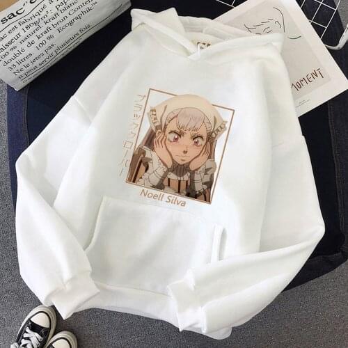Black Clover Hoodies Japanese Anime Cosplay Noell Silva Print Sweatshirt Streetwear Pullovers Hooded Loose Men Women 2021 Top