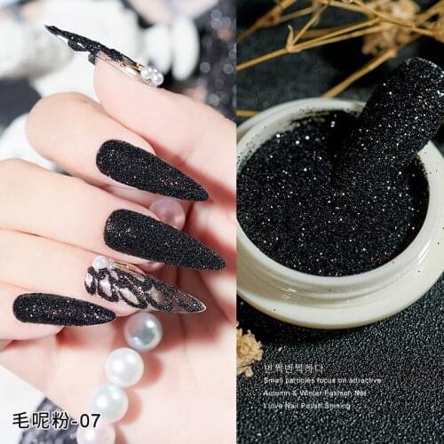 Nail Art Decoration Woolen Powder Star Nail Glitter New Sweater Powder Sugar Black White Colorful Bright Snowflake Powder