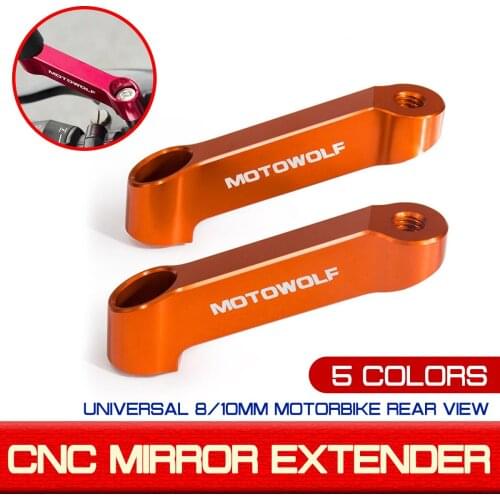 Universal 10mm Motorcycle Rearview Mirror Extension Mount Bracket Holder Motorbike Rear view Mirror Extension Bracket Holder