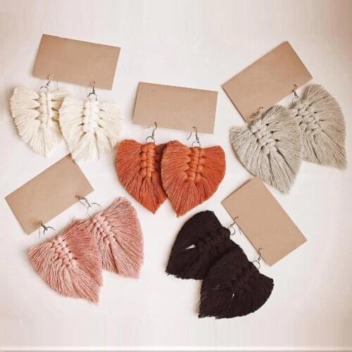 Miwens 2019 Leaf Tassel Drop Dangle Earrings Hot Sale Spring Summer Wholesale Factory Jewelry Accessories Boho Vintage Girl A714