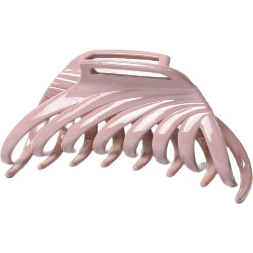 Colorful Hollow Girls Hairpins Hair Claw Crab Simple Bath Makeup Plastic Large Hair Claws Clips for Women Hair Accessories