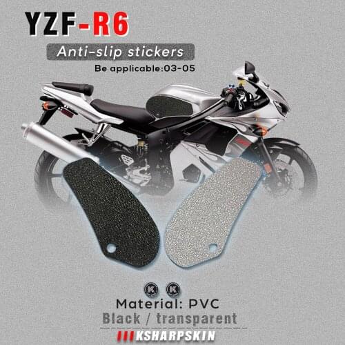 Motorcycle Tank Pad Tank grip friction protector Non-slip decals sticker Knee Pads for YAMAHA YZF-R6 yzfr6 yzf r6 03-05