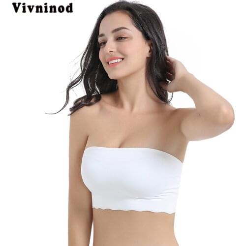 Strapless sexy lingerie top tube bras for women padded bralette brassiere girl seamless wireless underwear S M L XL wedding bras
