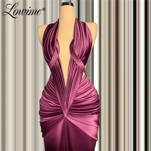 Vestidos Halter Mermaid Evening Dresses Saudi Arabia Party Gowns 2020 Custom Made African Prom Dress Robe De Soiree