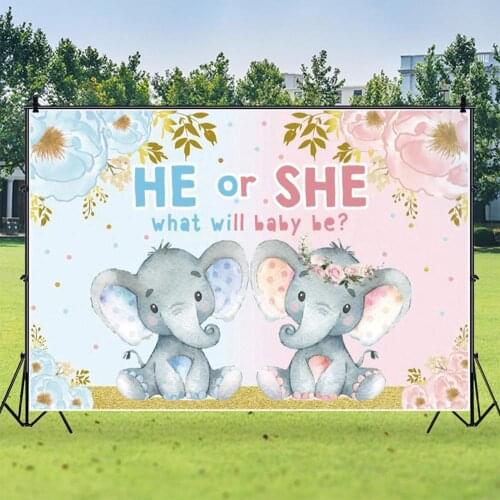 Gold It Is A Boy or Girl Gender Reveal Party Decor Background Photography Backdrop Baby Shower Party Decorations Background