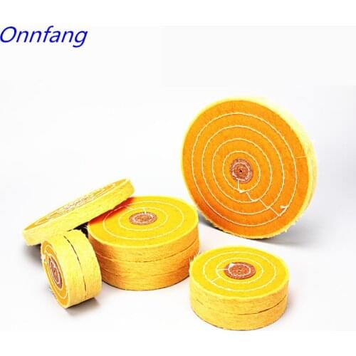 1Pcs Cotton Lint Cloth Buffing Wheel Gold Silver Jewelry Mirror Polishing Wheel 3"-8" Jewellery harder or softer Polishing Tool