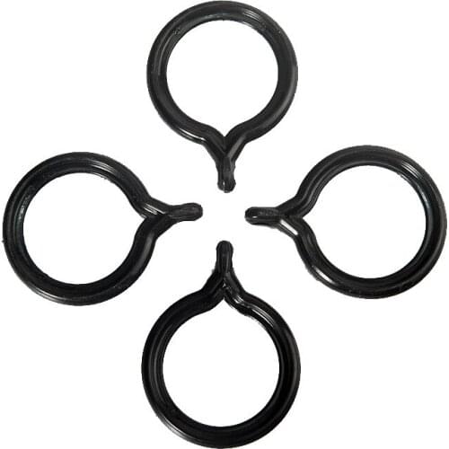 10pcs Curtain Ring Hanging Ring Accessories Plastic Hook Ring Curtain Buckle Roman Rod Ring Thickened Silent Round Ring