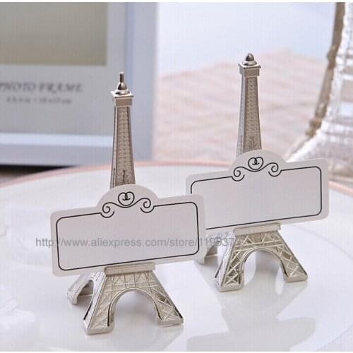 100 pcs/lot Wedding favor Eiffel Tower Place Card Holder Wholesale DHL Fedex Free Shipping #BN-47