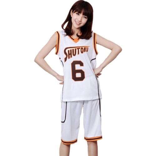 3styles Kuroko no Basuke SHUTOKU No. 6 10 Midorima Shintaro Basket Ball Jersey Cosplay Costume Unisex Sportswear Uniform
