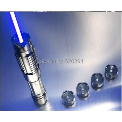 AAA High Power Military 5000000m 500W Blue Laser Pointers 450nm Flashlight Burning Match/Burn light cigars/candle/black Hunting
