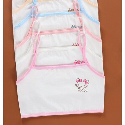 Childrens tube top training bra sling single-layer summer cartoon vest underwear wrapped girls and boys 10 years old bra