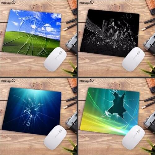 Mairuige 3D Broken Glass Laptop Gaming Speed Mice Mousepad Size for 18x22cm 20x25cm 25x29cm For CSGO DOAT LOL Table Mousepads