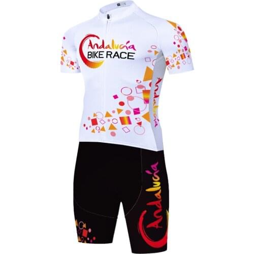 Team skinsuit ANDALUCIAmonos mujer cycling skinsuit bicycle jumpsuit triathlon suit jumpsuits vestido de mujer