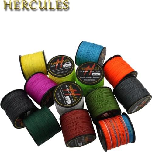 Hercules Braided Fishing Line 8 Strands Wire Rope Fishing Tackle 300lb PE 100m Sea 1.20mm Saltwater River