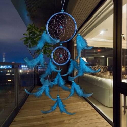Nordic Dream Catcher Blue Dreamcatcher Kids Room Decoration Wedding Decoration Gift For Kids Boys Girls Bedroom
