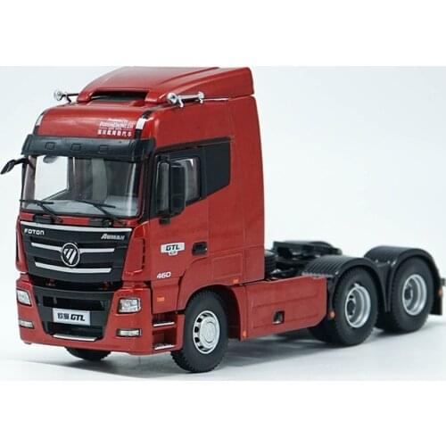 1:36 Diecast Model for Foton Daimler Auman GTL Truck Tractor Alloy Toy Car Miniature Collection Gifts Tractor Trailer